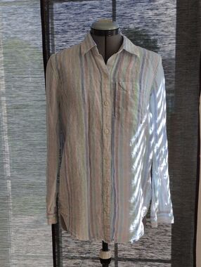 GAP Boyfriend Fit Linen Tunic Shirt Oversized XS